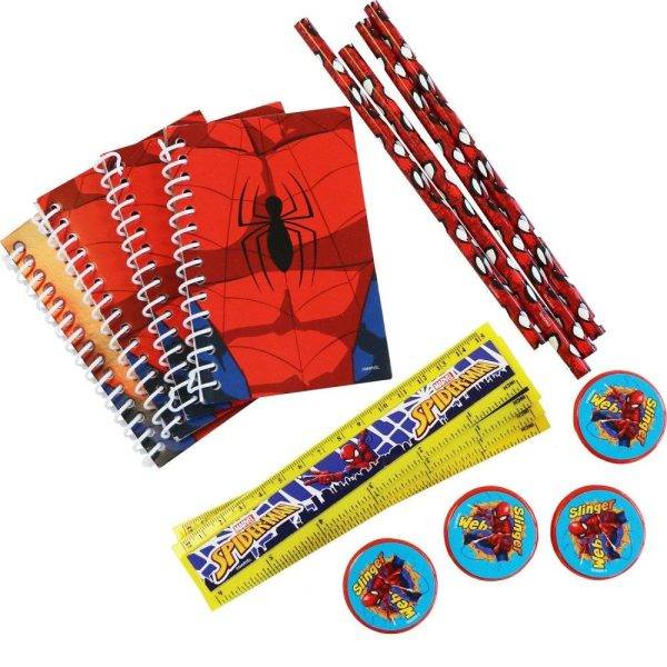 Stationary-Set Spider-Man 16 pcs, Sharpener, Notepads, Pencils, Rulers ...
