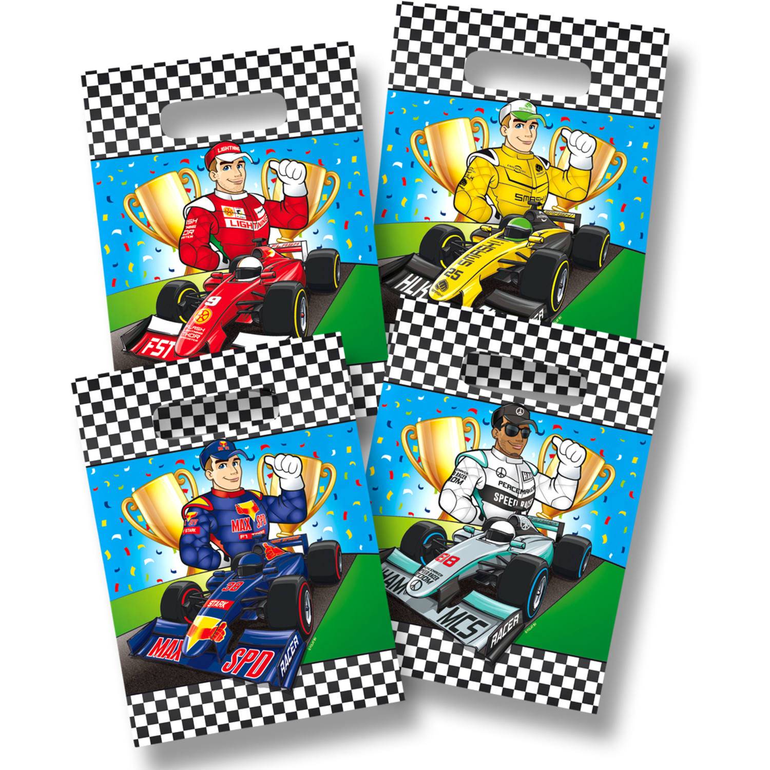 Formula 1 Gift Bags — 8 pieces, 29 cm, Amscan