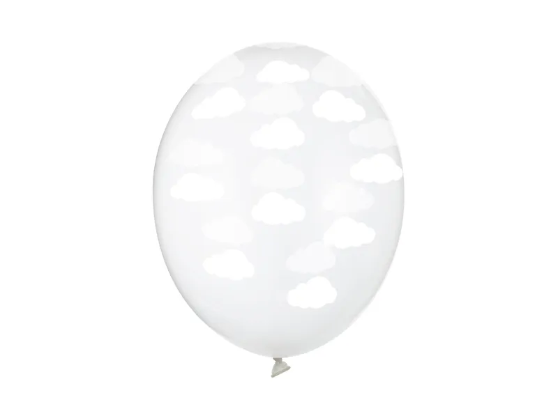 Clouds, Crystal Clear * Balloons 33 cm, (1 pack / 50 pcs.), Belbal