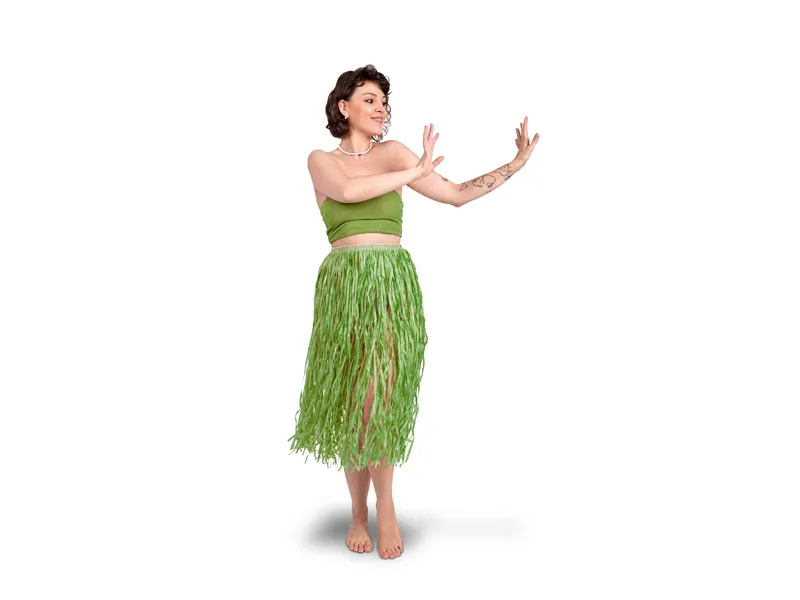 FUSTA * Hula Skirt Hawaiian 77 cm, PartyDeco