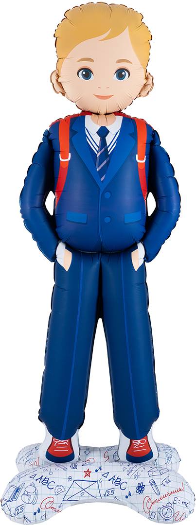 ȘCOALA * Figure on a stand, Schoolboy, Boy, Satin, 150 cm, Don